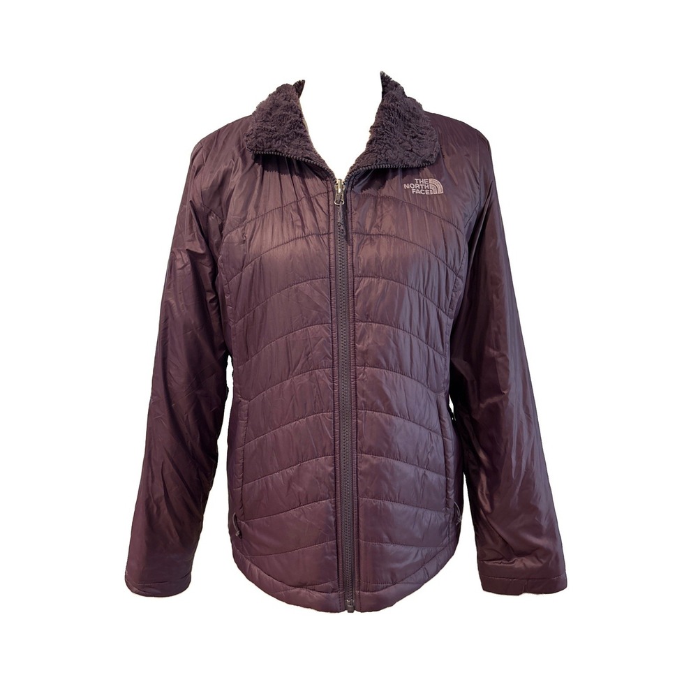 The North Face Puffer Quilted Purple Jacket Womens Size Medium With Nylon